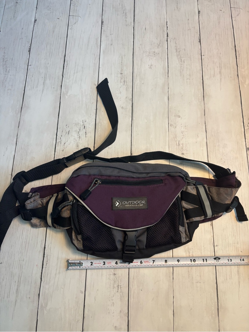 Outdoor Waist Crossbody Bag in Purple and Gray - Outpac